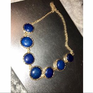 Blue/ Gold circle necklace